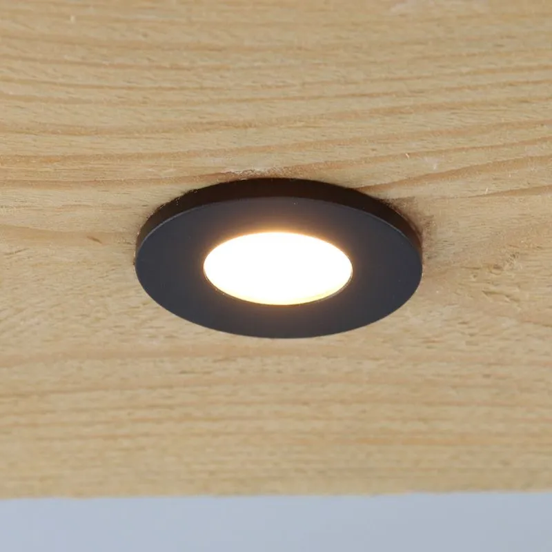 20 zwarte veranda inbouwspots Dico, IP65, incl. aansluitset en afstandbediening