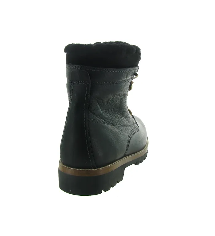 apres ski bottes fourrees - Chaussures neige - homme - Cuir - Vert - Panama jack
