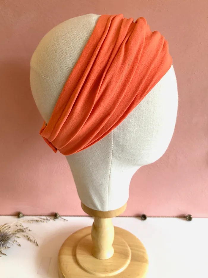 Bandeau chimiothérapie pelade SCRATCH corail