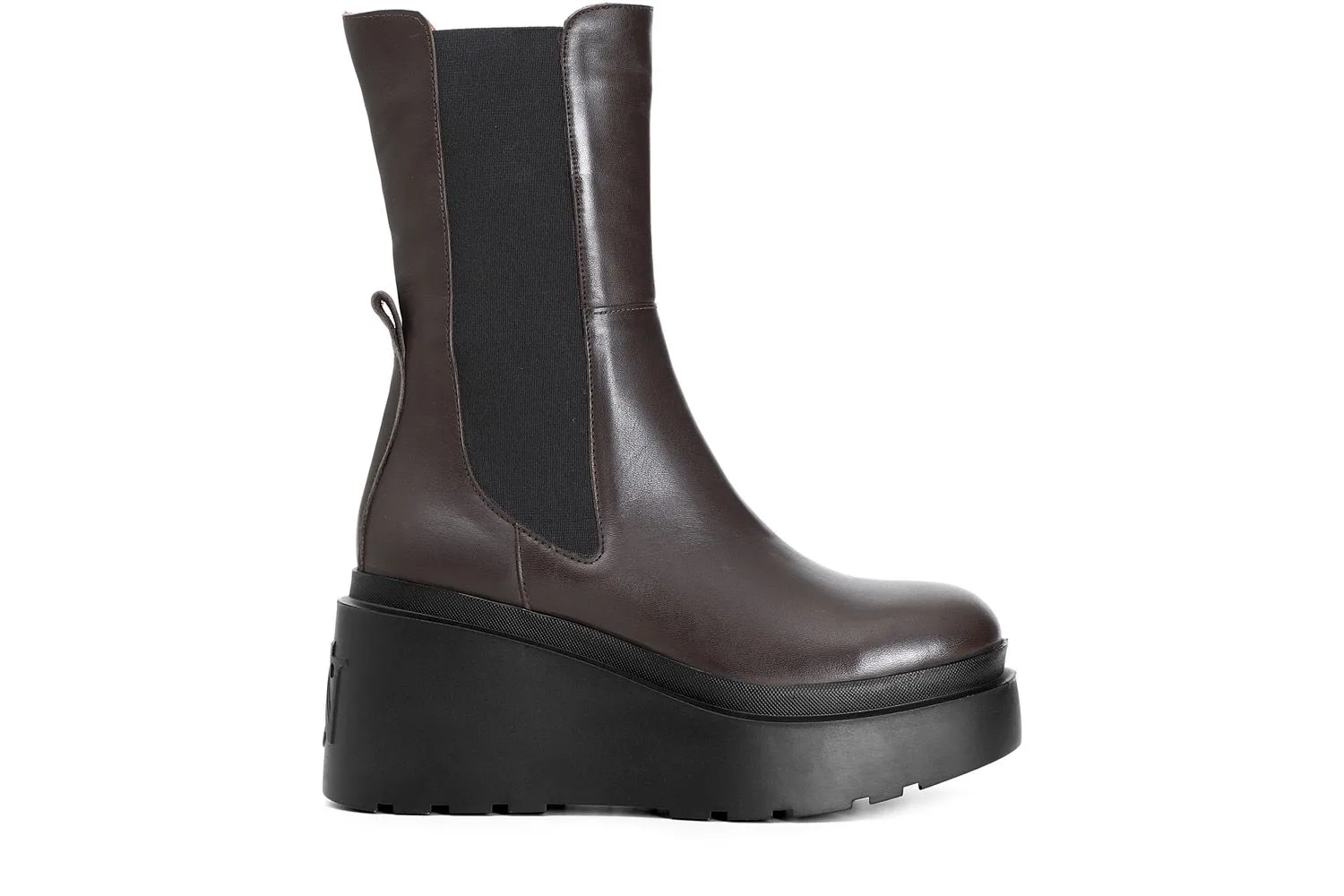 bottines en cuir avec élastiques - CafèNoir