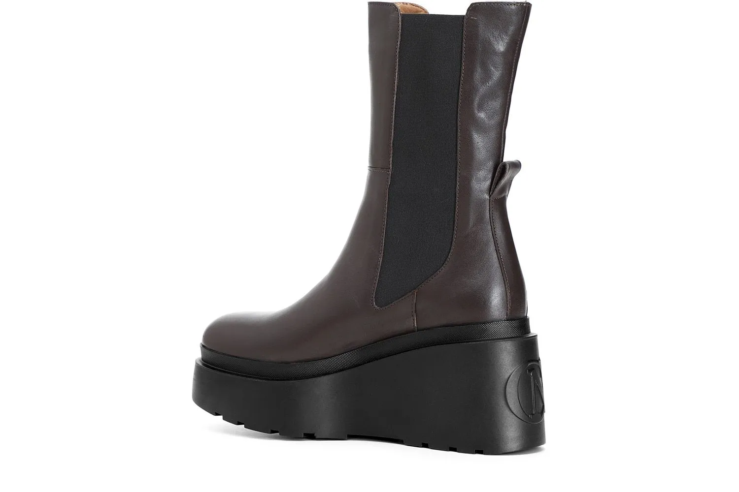bottines en cuir avec élastiques - CafèNoir