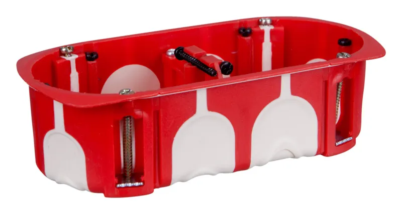 Boîte d’encastrement multimatériaux étanche à l’air double