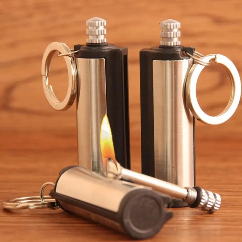Survival Fire Starter - Stainless Steel and ABS Flint Fire Starter.