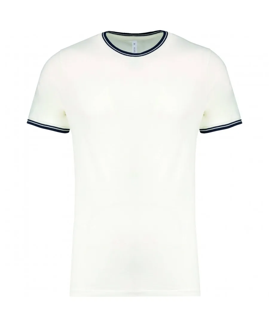 Custom Round Neck Piqué Knit Men's T-Shirt