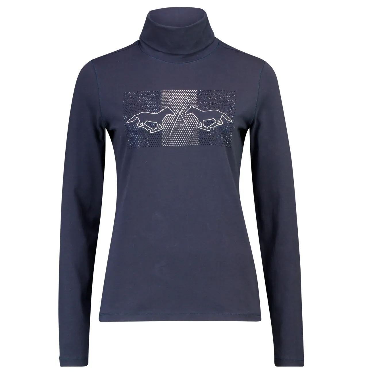 Long Sleeve HV Polo Cecile Top - Equi-Clic