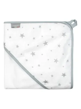 Bamboo and Cotton Baby Hooded Bath Towel - White Stella