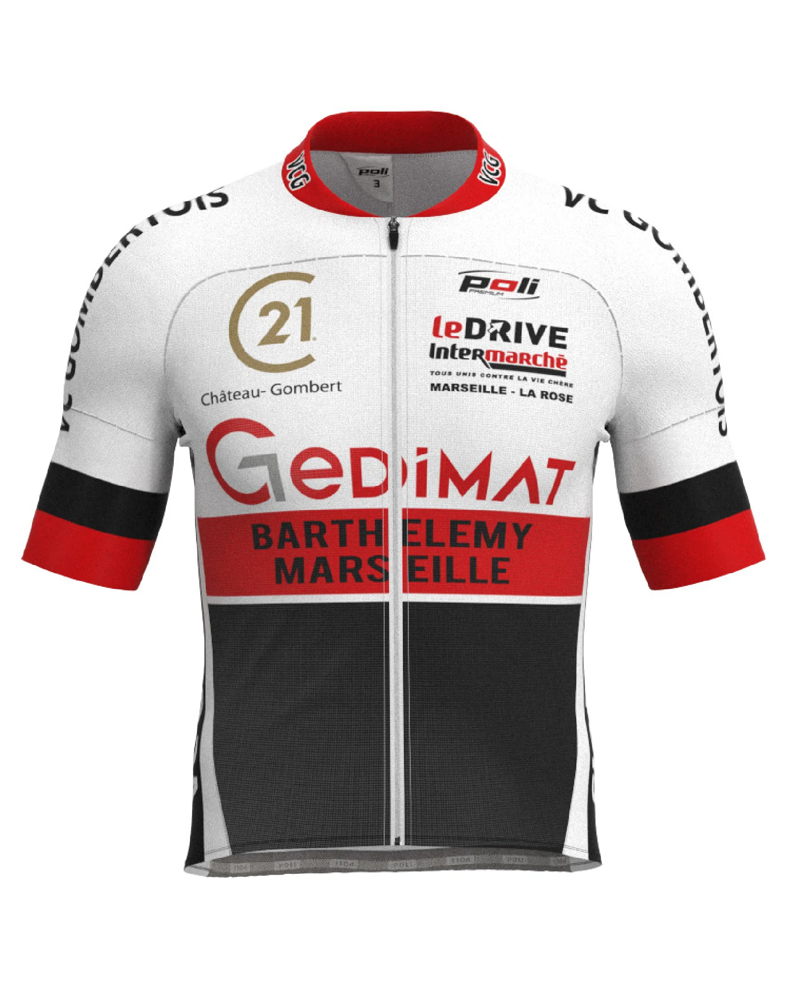 High-end customisable Caesar cycling jersey.