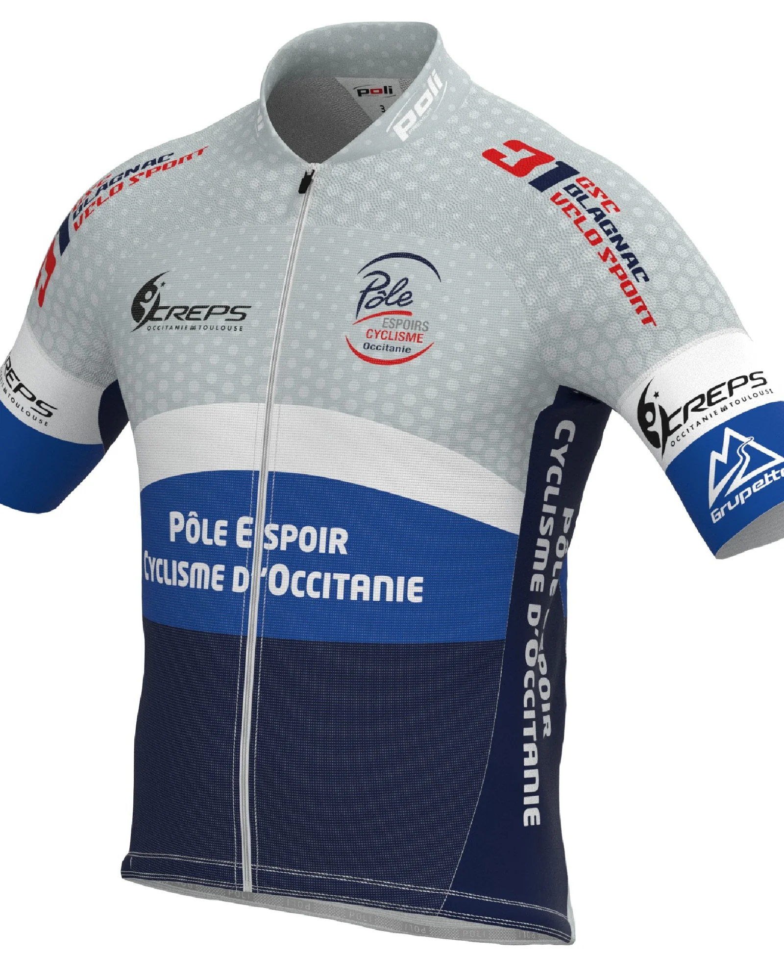High-end customisable Caesar cycling jersey.