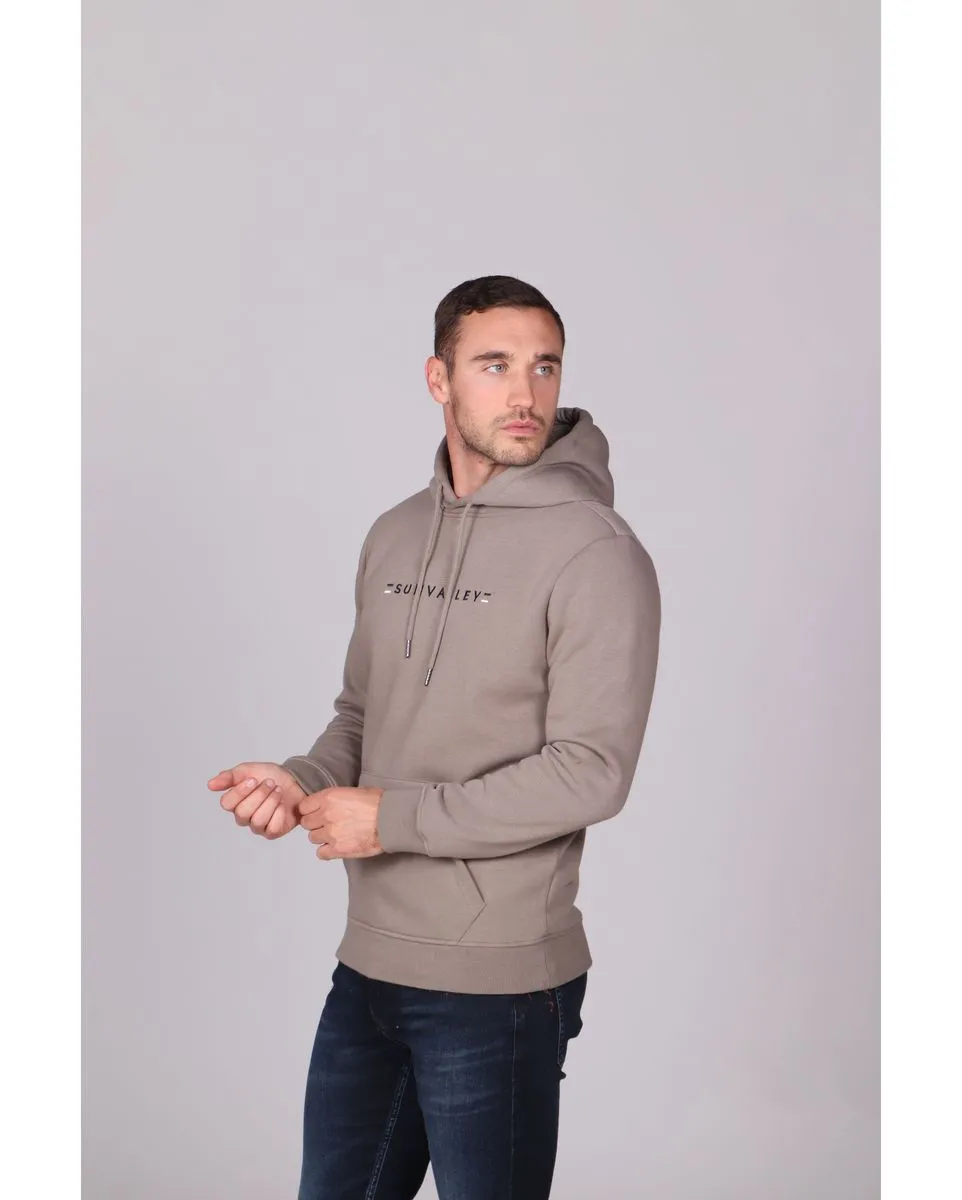 Men's Long Sleeve Hooded Sweatshirt LARIANT - H - Beige Sweatshirt.