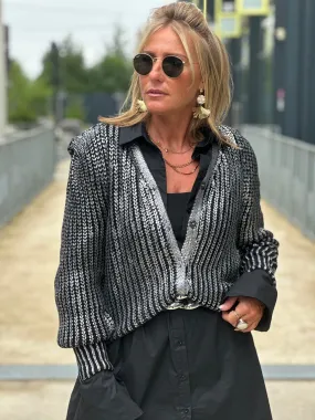 Metal Shoulder Black Vest