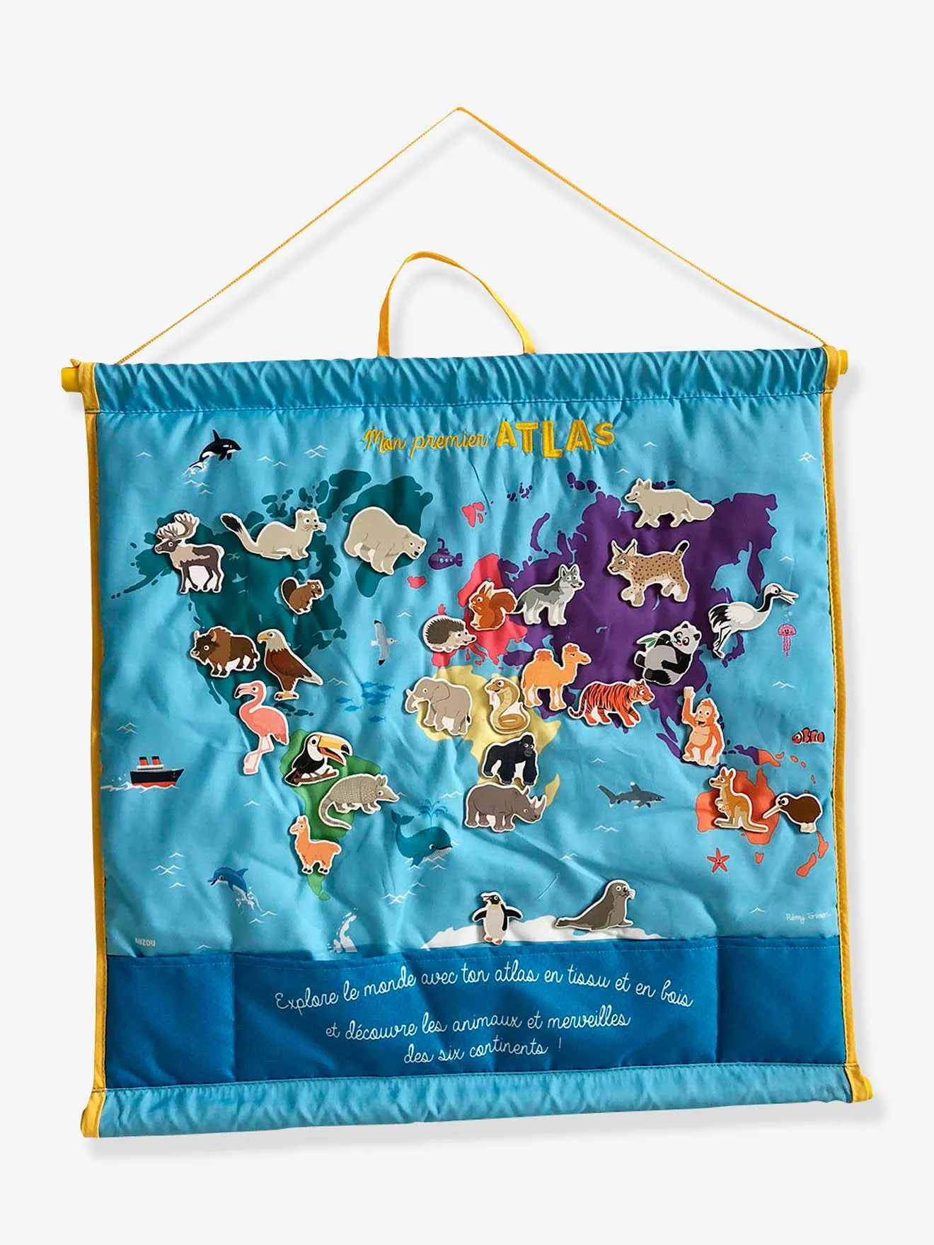 Auzou Blue Fabric My First Atlas - Auzou