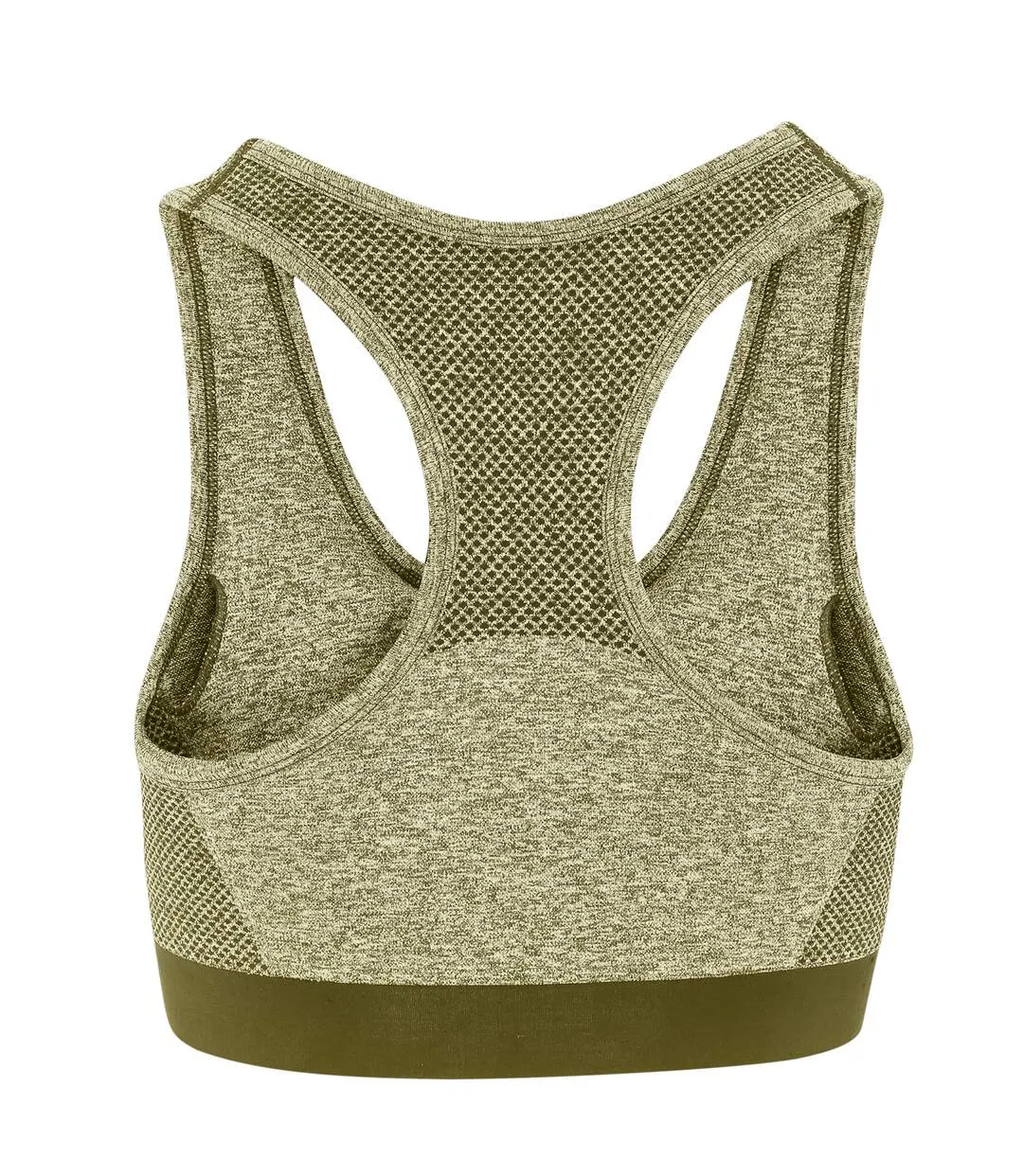 Olive green women's sports bra by TriDri.