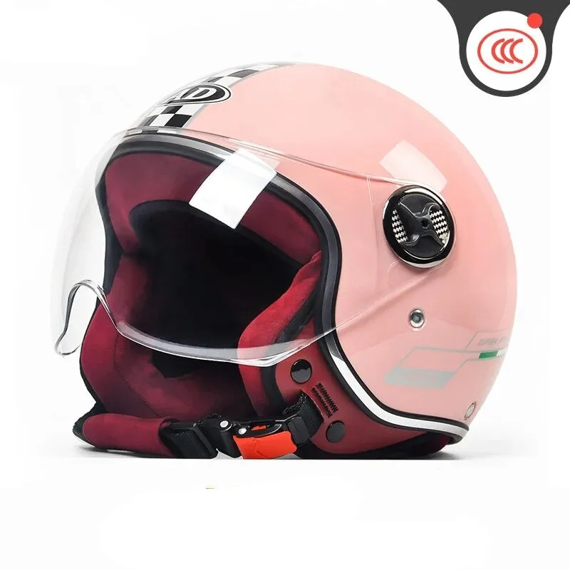 Otros Vintage Pink Women's Motorcycle Helmet