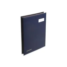 Parapheur 24 compartiments bleu, couverture en PVC expansé