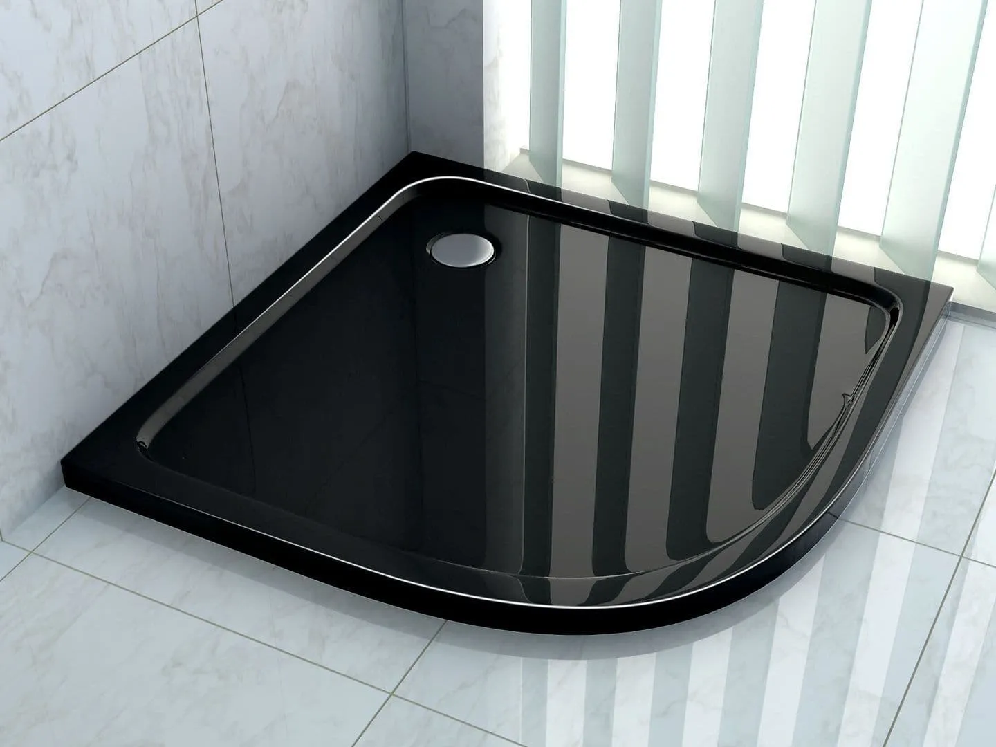 Receveur de douche quart de cercle 80x80  90x90 100x100 rayon 55cm 550mm 1/4 de cercle 1/4 de rond quart de rond