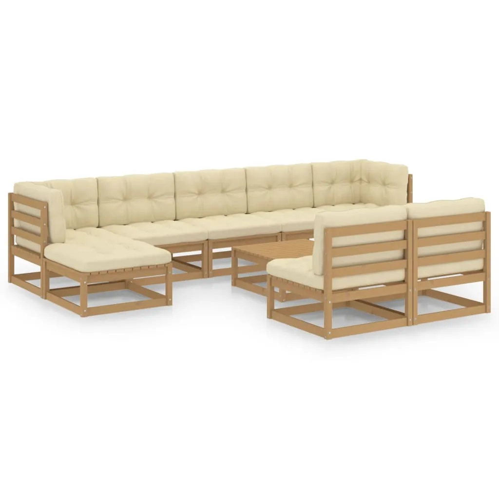 Salon de jardin meuble d'extérieur ensemble de mobilier 10 pièces avec 
