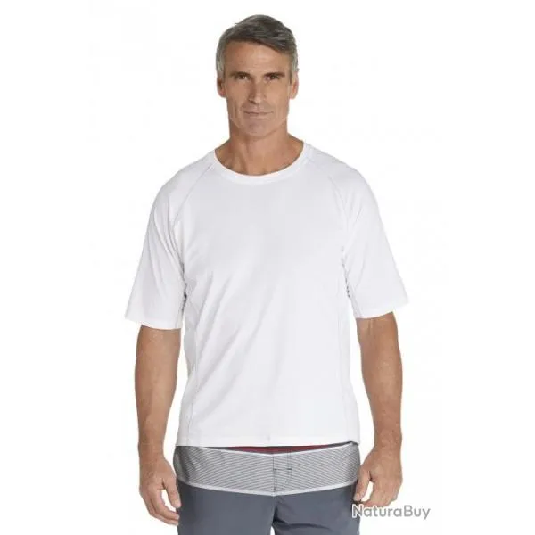 Short Sleeve Men's Swim T-Shirt - White Size 38 (S)