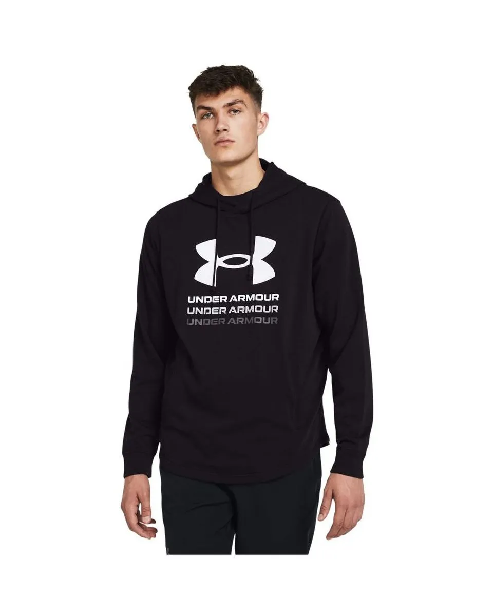 Sweat à capuche Homme UA RIVAL TERRY GRAPHIC HOOD Noir