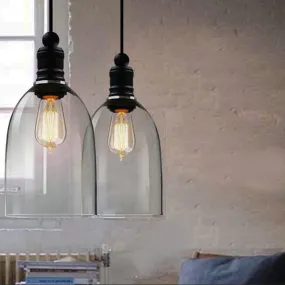 Vintage Glass Pendant Light Retro Chandelier